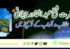 حضرت شیخ عبد القادر جیلانی (رحمۃ اللہ علیہ)القاب و آداب کے آئینے میں