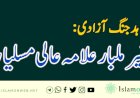 مجاہدجنگ آزادی:شیر ملبار علامہ عالی مسلیار رحمۃ اللہ علیہ